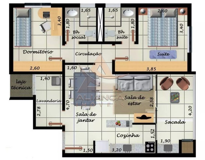 Aliança Imóveis - Imobiliária em Ribeirão Preto - SP - Apartamento - Ribeirânia - Ribeirão Preto