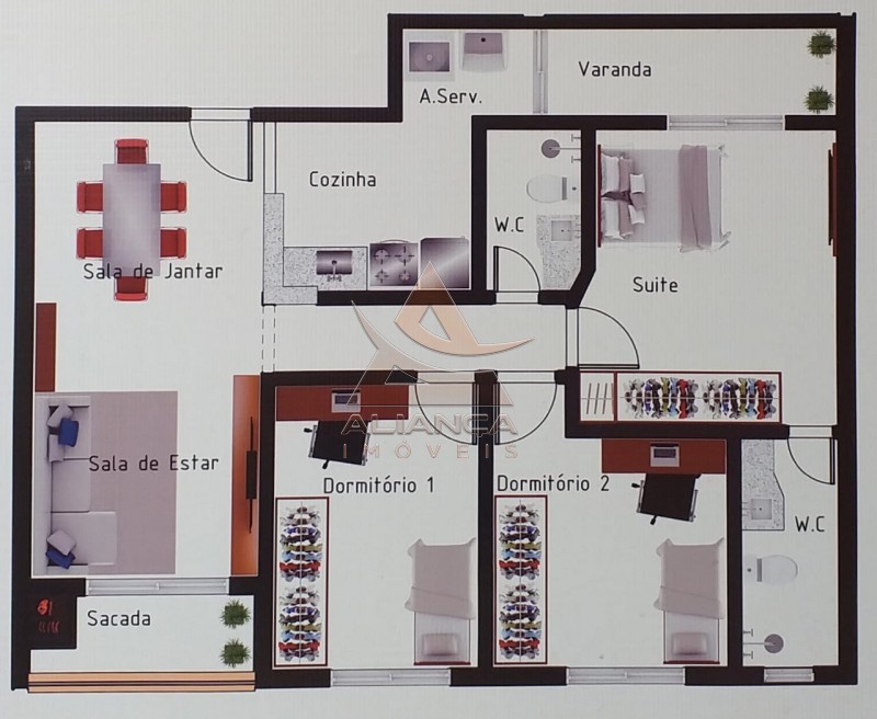 Aliança Imóveis - Imobiliária em Ribeirão Preto - SP - Apartamento - Palmares - Ribeirão Preto