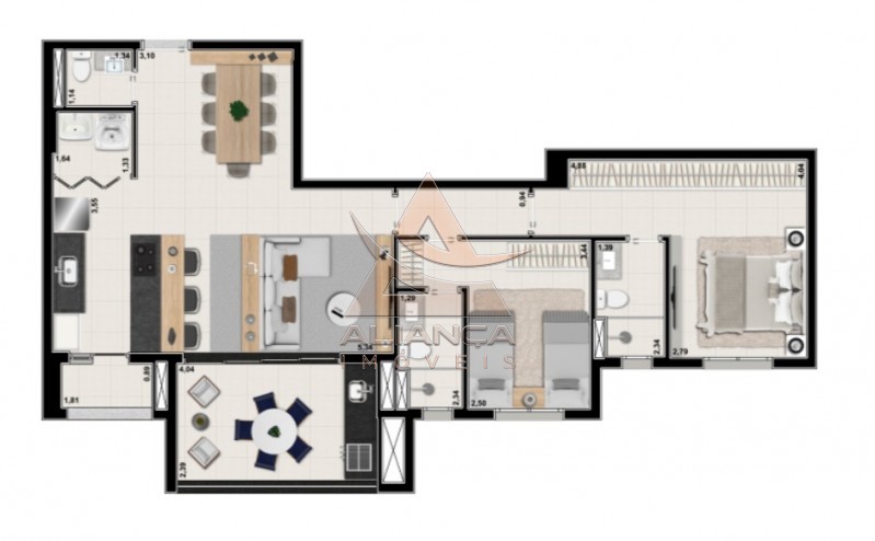 Aliança Imóveis - Imobiliária em Ribeirão Preto - SP - Apartamento - Jardim Olhos D'água  - Ribeirão Preto