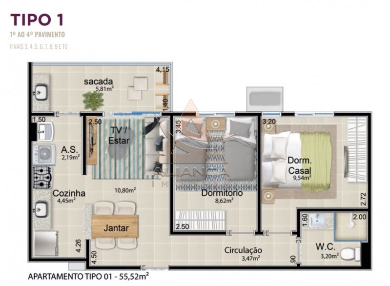 Aliança Imóveis - Imobiliária em Ribeirão Preto - SP - Apartamento - Dom Mielle - Ribeirão Preto