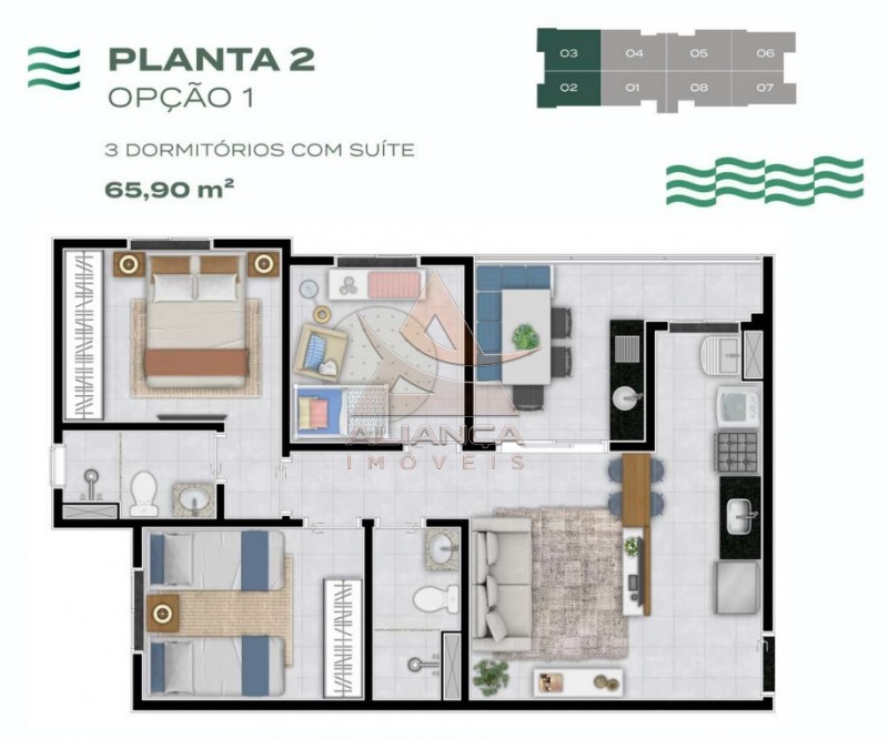 Aliança Imóveis - Imobiliária em Ribeirão Preto - SP - Apartamento - Sumarezinho - Ribeirão Preto