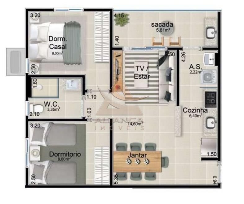 Aliança Imóveis - Imobiliária em Ribeirão Preto - SP - Apartamento - Dom Mielle - Ribeirão Preto