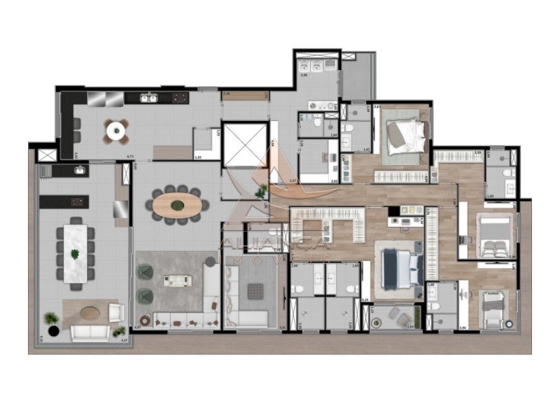 Aliança Imóveis - Imobiliária em Ribeirão Preto - SP - Apartamento - Jardim Olhos D'água  - Ribeirão Preto